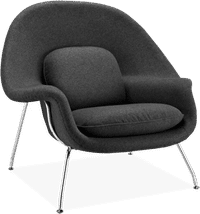 Womb Chair Wool/Charcoal Grey image.