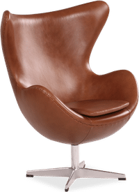 Child Egg Chair Premium Leather/Dark Tan image.