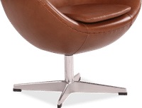 Child Egg Chair Premium Leather/Dark Tan image.