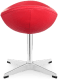 Egg Stool Premium Leather/Without piping/Red image.