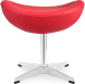 Egg Stool Premium Leather/Without piping/Red image.