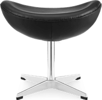 Egg Stool Italian Leather/With piping/Black image.