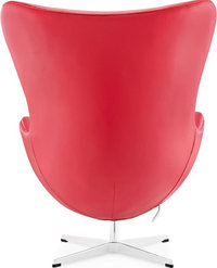 The Egg Chair Premium Leather/With piping/Red image.