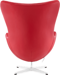 The Egg Chair Premium Leather/Without piping/Red image.