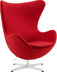 The Egg Chair Wool/Without piping/Deep Red image.