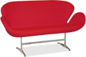 The Swan Sofa Wool/Deep Red image.