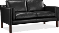 2212 Two Seater Sofa Premium Leather/Black  image.