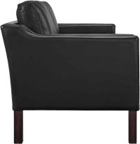 2212 Two Seater Sofa Premium Leather/Black  image.