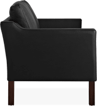 2212 Two Seater Sofa Italian Leather/Black image.