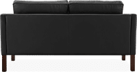 2212 Two Seater Sofa Italian Leather/Black image.
