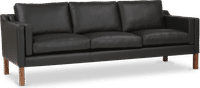 2213 Three Seater Sofa Italian Leather/Black image.