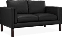 2332 Two Seater Sofa Italian Leather/Black image.