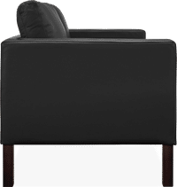 2332 Two Seater Sofa Italian Leather/Black image.