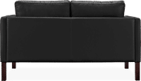 2332 Two Seater Sofa Italian Leather/Black image.