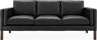 2333 Three Seater Sofa Premium Leather/Black  image.