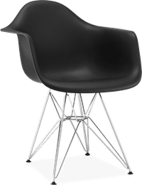 DAR Style Plastic Chair Black  image.