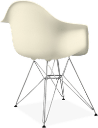 DAR Style Plastic Chair Cream image.