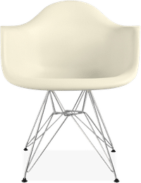 DAR Style Plastic Chair Cream image.