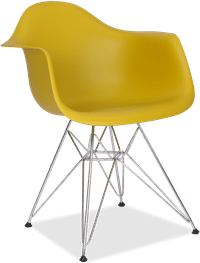 DAR Style Plastic Chair Mustard image.