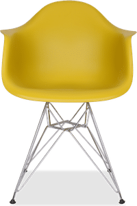 DAR Style Plastic Chair Mustard image.