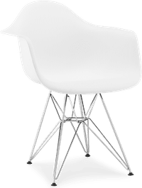 DAR Style Plastic Chair White image.