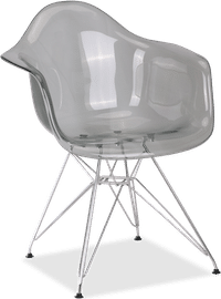 DAR Style Transparent Chair Grey Transparent image.