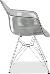 DAR Style Transparent Chair Grey Transparent image.