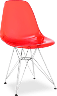 DSR Style Transparent Chair Red image.