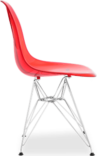 DSR Style Transparent Chair Red image.