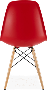 DSW Style Chair Red/Light Wood image.