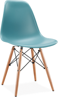 DSW Style Chair Teal/Light Wood image.