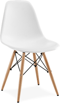 DSW Style Chair White/Light Wood image.