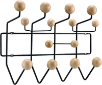 Eames Style Hang It All Coat Rack Black / Maple image.
