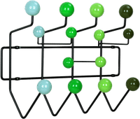 Eames Style Hang It All Coat Rack Green Multitone image.
