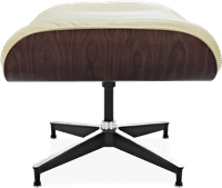 Eames Style Lounge Stool H Miller Version Premium Leather/Cream /Rosewood image.