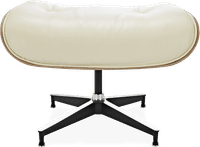 Eames Style Lounge Stool H Miller Version Premium Leather/Cream /Rosewood image.