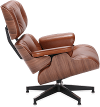 Eames Style Lounge Chair H Miller Version Premium Leather/Tan/Walnut image.
