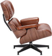Eames Style Lounge Chair H Miller Version Premium Leather/Tan/Rosewood image.