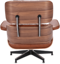 Eames Style Lounge Chair H Miller Version Premium Leather/Tan/Rosewood image.