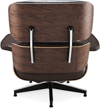 Eames Style Lounge Chair H Miller Version Italian Leather/Mocha/Walnut image.