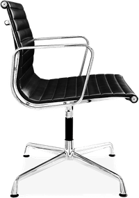 Eames Style Office Chair EA108 Leather Black image.