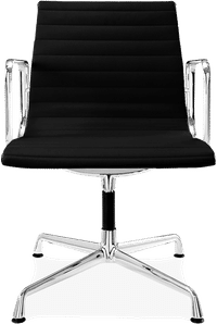 Eames Style Office Chair EA108 Leather Black image.