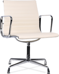 Eames Style Office Chair EA108 Leather Cream image.