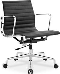 Eames Stijl Bureau Stoel EA117 Leer Black image.