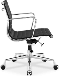 Eames Stijl Bureau Stoel EA117 Leer Black image.