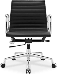 Eames Stijl Bureau Stoel EA117 Leer Black image.