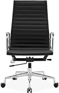 Eames Style Office Chair EA119 Leather Black image.