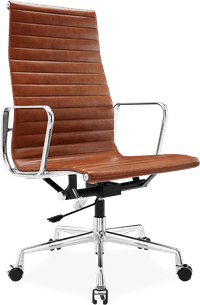Eames Style Office Chair EA119 Leather Tan image.