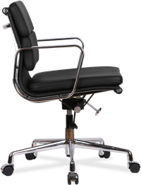 Eames Style Office Chair EA217 Leather Black image.
