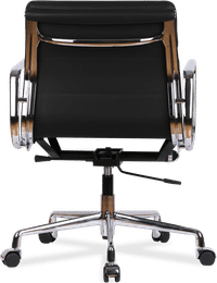 Eames Style Office Chair EA217 Leather Black image.